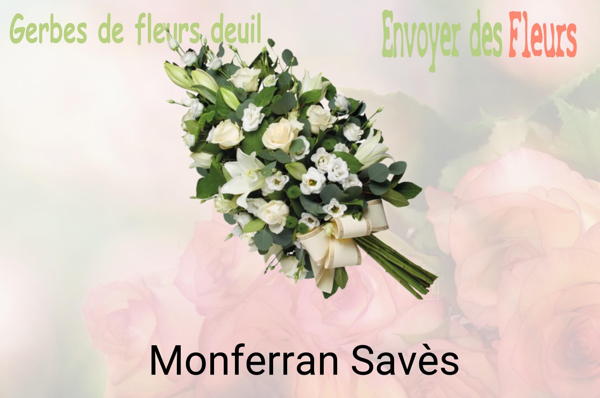 Gerbe de fleurs de deuil livrée à Monferran-Savès